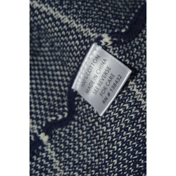 ModCloth Simply Snuggly Plaid Grid Cardigan Navy White Women Size Small Cozy - Picture 6 of 7